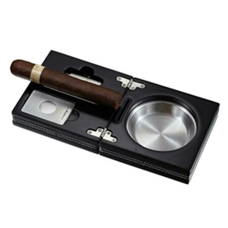 VISOL Carnis Black Wooden Folding Cigar Ashtray VASH612